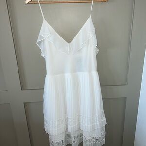 French connection Adanna Pleat Lace Jersey Dress